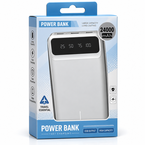 Smart Portable USB Backup Power Bank 24000mAh