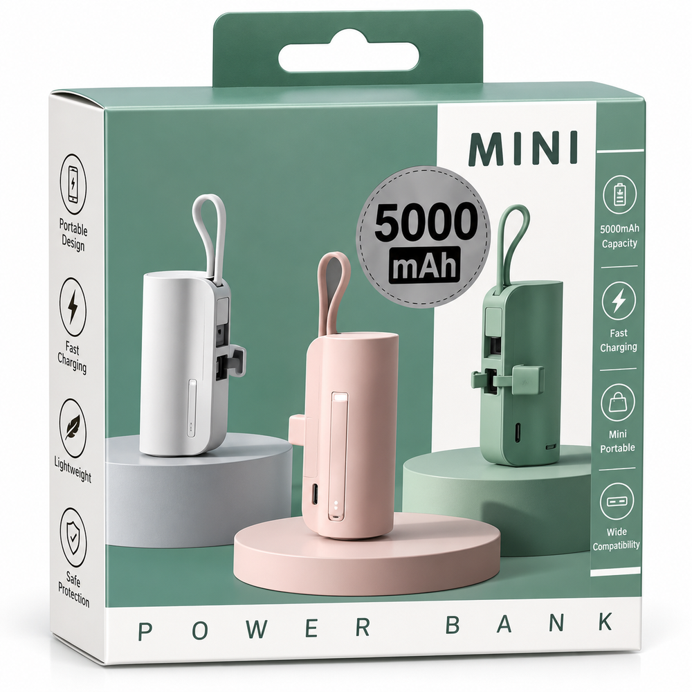 Mini Plug-In Power Bank 5000mAh Type-C (115 Mini)
