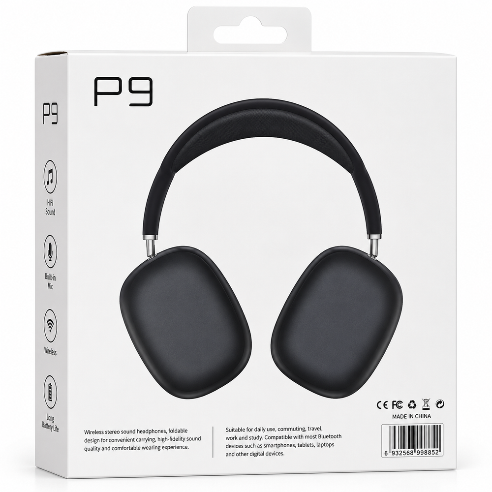 P9 Wireless Headphones (over-ear, Max style)