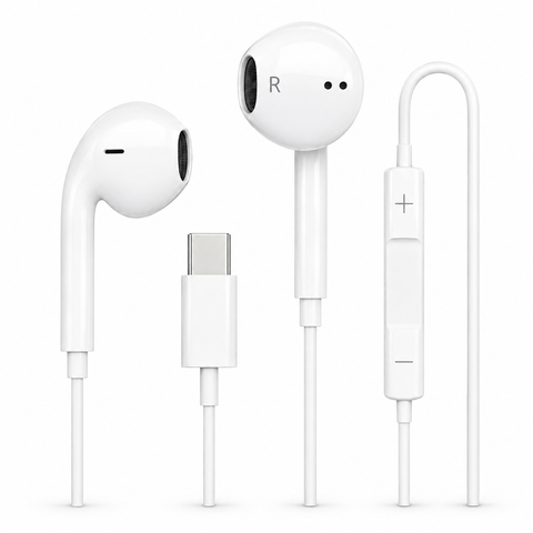 USB-C Wired Earbuds with Built-In Microphone