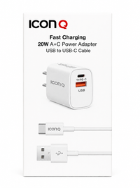 Icon A 20W Fast Charging USB-A & USB-C Wall Charger