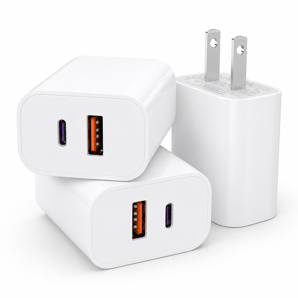 Dual USB & USB-C Wall Charger