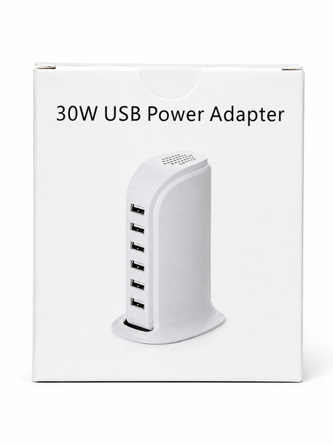 30W 6-Port USB Charging Station