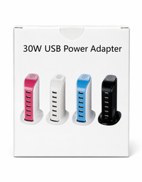 30W 6-Port USB Charging Station